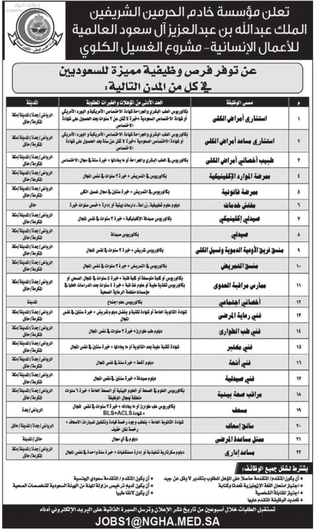 وظائف مؤسسة الملك عبدالله العالمية وظائف مؤسسة الملك عبدالله العالمية